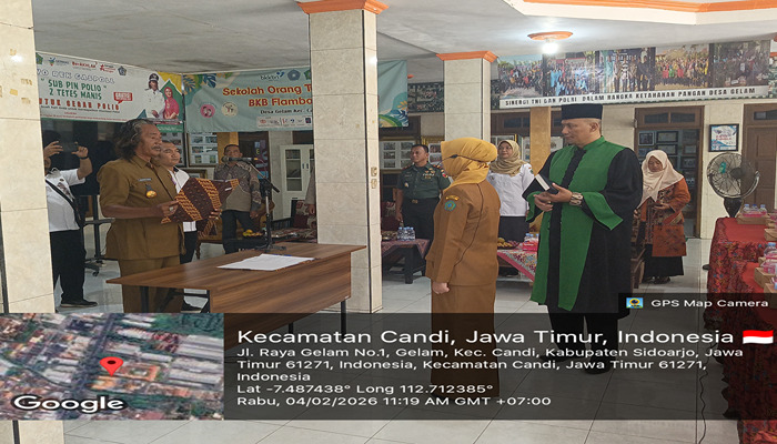 Pengambilan Sumpah dan Pelantikan Perangkat Desa Kaur TU & Umum Desa Gelam.